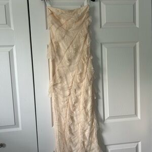 Cotton Candy Cream Layered Maxi Dress